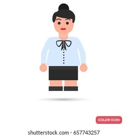 Teacher color flat icon for web and mobile design