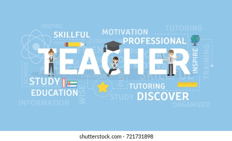 Teacher concept illustration. Idea of coaching, studying and discovering.