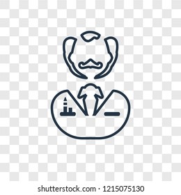 Teacher concept vector linear icon isolated on transparent background, Teacher concept transparency concept in outline style