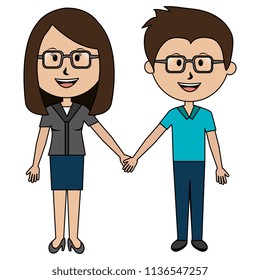 teacher couple avatars characters