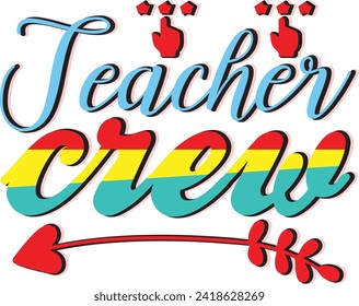Teacher Crew , unique Retro designs
