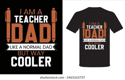 Teacher Dad T shirt design