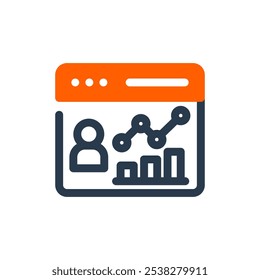 Teacher Dashboard on Learning Management System Vector Icon