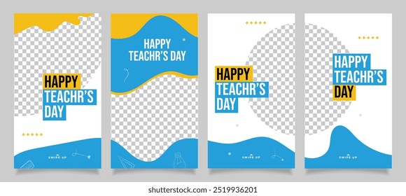 teacher day social media instagram stories design collection