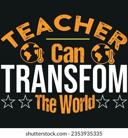 teacher day t - shirt design template vector file