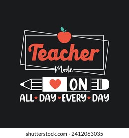 Teacher Valentine’s Day T-Shirt design, Vector graphics, typographic posters, or banners