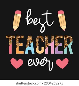 Diseño de camisetas para vectores de día del profesor