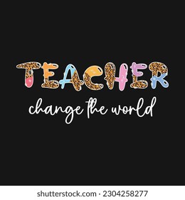 Diseño de camisetas para vectores de día del profesor