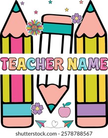 Teacher Design , Teacher SVG,Retro Teacher 