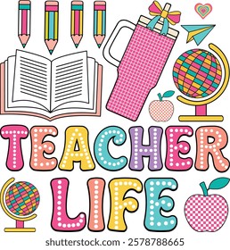 Teacher Design , Teacher SVG,Retro Teacher 