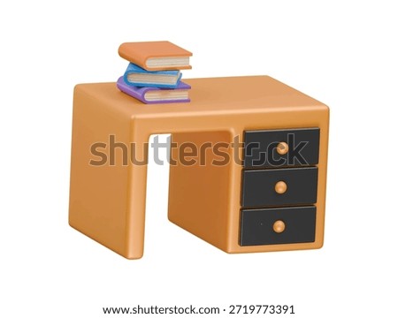 teacher desk icon 3d illustration render