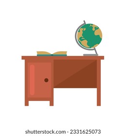Teacher desk icon clipart avatar llogotype isolated vector illustration
