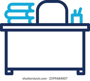 Teacher Desk Icon Element For Design