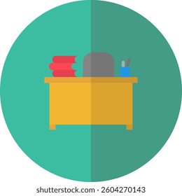 Teacher Desk Icon Element For Design