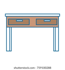 teacher desk isolated icon