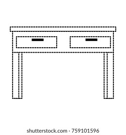 teacher desk isolated icon