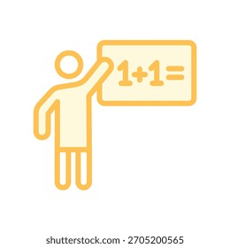Lehrer duotone Linie Symbol , Vektor, Pixel perfekt, Illustratordatei 