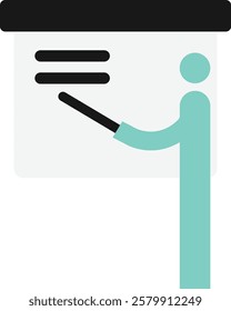 Teacher Education Learning Icon Vector Flat Illustration