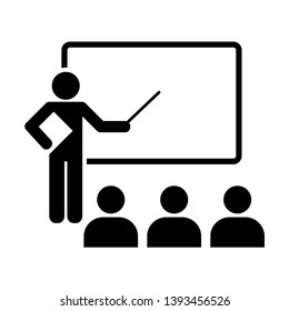 teacher - education - presentation icon vector design template