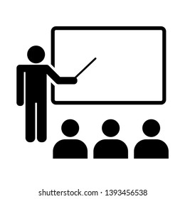 teacher - education - presentation icon vector design template