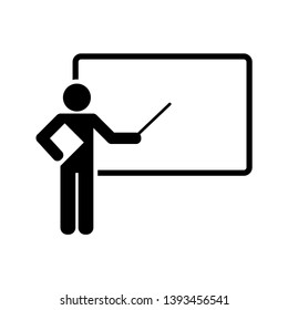 teacher - education - presentation icon vector design template
