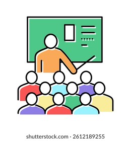 teacher educational lesson color icon vector. teacher educational lesson sign. isolated symbol illustration