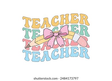 Teacher EPS T-shirt Design, Back to school, Blessed Teacher, chaos coordinator, Teacher Student T-Shirt Design