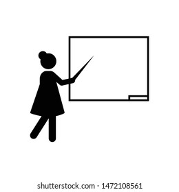 Teacher explain education icon. Element of back to school illustration icon. Signs and symbol collection icon for websites, web design, mobile app, UI, UX on white background