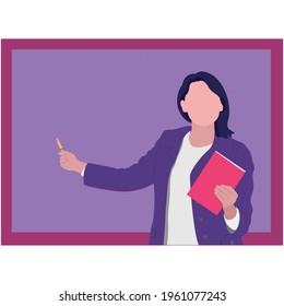 teacher flat art  illustration vector
