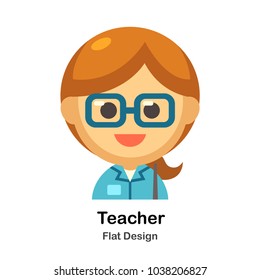Teacher Flat illustration