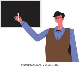teacher flat illustration design vector