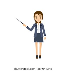 Teacher Flat Vector Illustration. Career choice concept