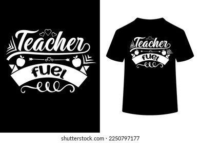 Teacher Fuel. This is an editable and printable High-quality Vector file.