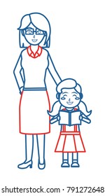 Teacher and girl design