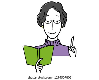 teacher with glasses