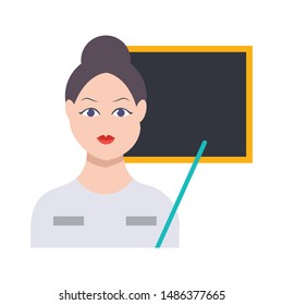 teacher glyph flat vector icon