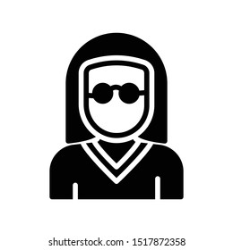 teacher glyph flat vector icon