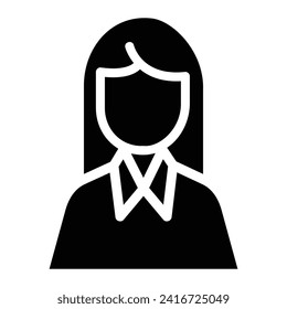 teacher Glyph Icon Background White