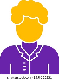 Teacher Glyph Two Color Vector Icon Design