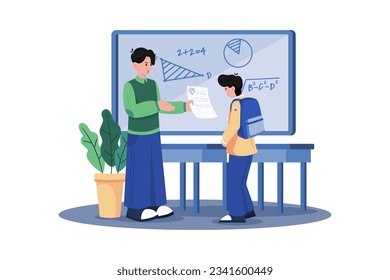 Un profesor califica los documentos y da retroalimentación a los estudiantes.