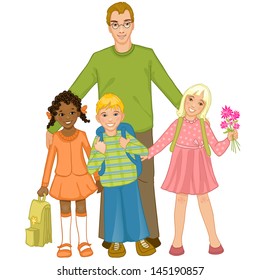 Teacher with group of children