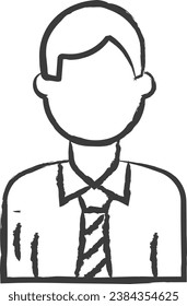 Teacher hand drawn vector illustration