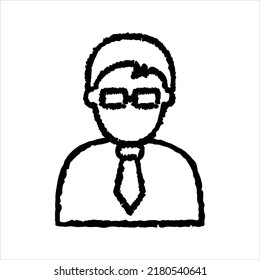 Lehrer handgezeichnet Symbol, Vektorgrafik