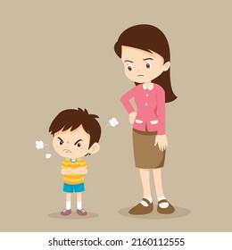 Teacher have worry and Rampage angry boy.aggressive children.bullying children.