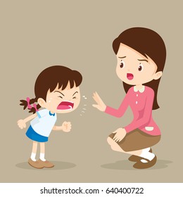 Teacher Have Worry And Rampage Angry Girl.aggressive Children.bullying Children.