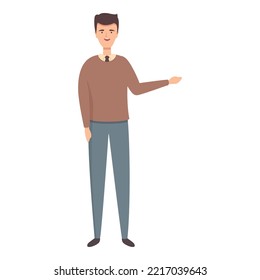 Teacher icon cartoon vector. School character. Classroom teaching