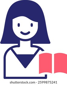 Teacher Icon Fill Vector Illustration