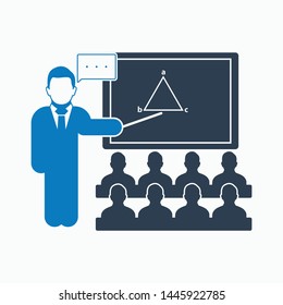 Teacher icon. Flat style vector EPS.