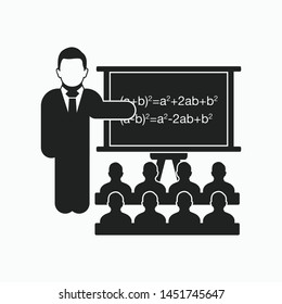 Teacher icon. Flat style vector EPS.