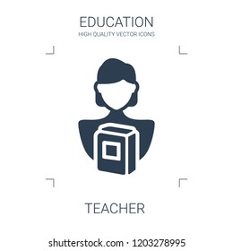 teacher icon. high quality filled teacher icon on white background. from education collection flat trendy vector teacher symbol. use for web and mobile